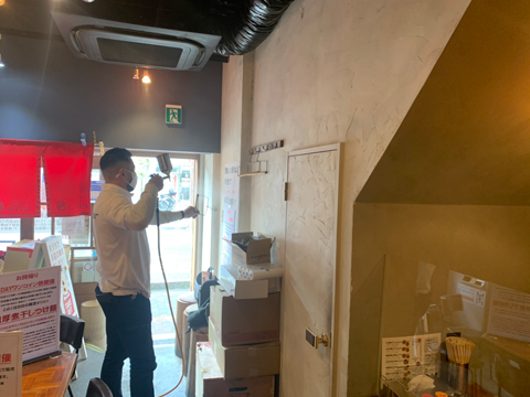 光触媒室内抗菌コーティング|ラーメン店